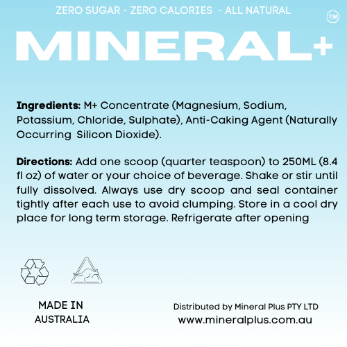 Mineral+ Daily Electrolyte Drink Mix Ingredients and Directions